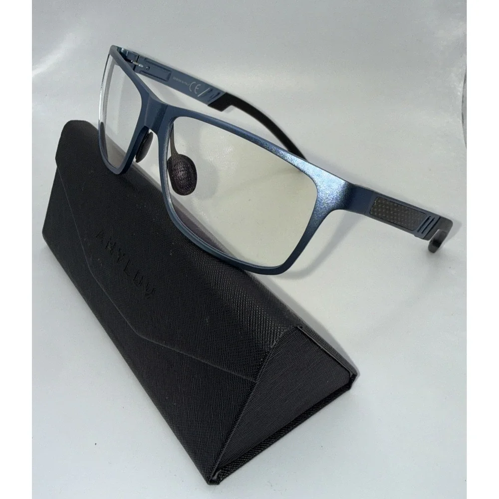 ANYLUV Italian Genuine RARE eyeglasses Blue Rectangular Classic ML4571-5  UKCA